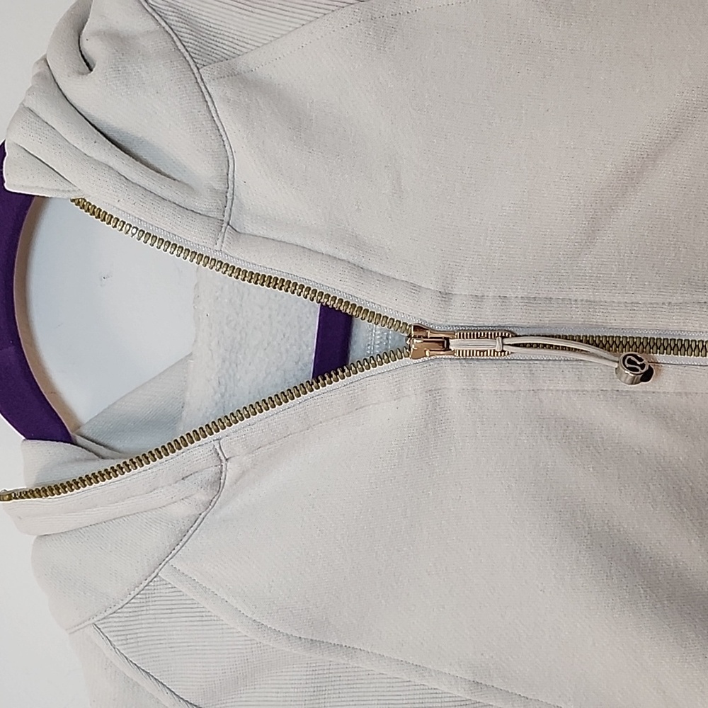 Lululemon Women's Scuba Oversized Half-Zip Hoodie cream Size XS/S - Picture 16 of 16
